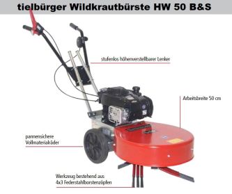 Wildkrautbürste hw50 mit B&S-Motor EXI